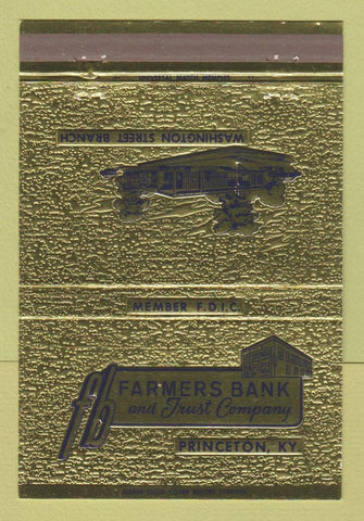 Matchbook Cover - Farmers Bank and Trust Princeton KY 40 Strike