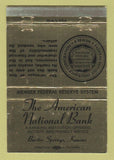 Matchbook Cover - American National Bank Baxter Springs KS WEAR 40 Strike
