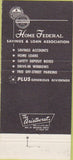 Matchbook Cover - Home Federal Savings St Petersburg FL blk 30 Strike