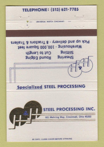 Matchbook Cover - Steel Processing Inc Cincinnati OH 40 Strike