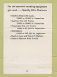 Matchbook Cover - Allis Chalmers Fork Lifts Saskatoon SK Regina 40 Strike