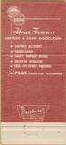 Matchbook Cover - Home Federal Savings St Petersburg FL red 30 Strike