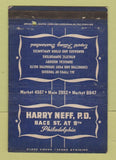 Matchbook Cover - Harry Neff Medical Supply Philadelphia PA WEAR 40 Strike