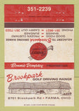 Matchbook Cover - Brookpark Golf Driving Range Parma OH 40 Strike
