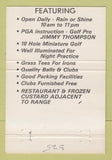 Matchbook Cover - Brookpark Golf Driving Range Parma OH 40 Strike
