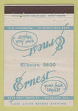 Matchbook Cover - Ernest Hair Salon Milwaukee WI 40 Strike