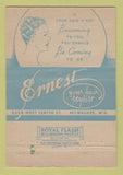 Matchbook Cover - Ernest Hair Salon Milwaukee WI 40 Strike