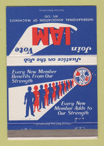 Matchbook Cover - IAM Machinists Union AFL CIO 40 Strike
