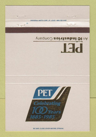 Matchbook Cover - Pet Industries 1985 St Louis MO 40 Strike