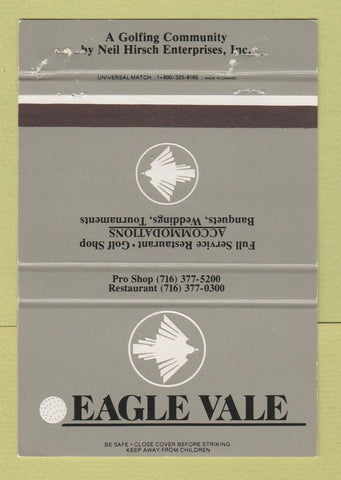 Matchbook Cover - Eagle Vale Golf Buffalo NY 40 Strike