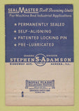 Matchbook Cover Seal Master Ball Bearing Units Aurora IL Stevens WEAR 40 Strike
