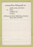 Matchbook Cover - Metropolitan Lithograph Bladensburg MD 40 Strike