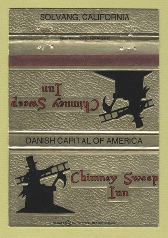 Matchbook Cover - Chimney Sweep Inn Solvang CA 40 Strike