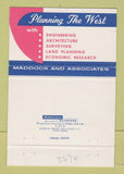 Matchbook Cover - Maddock and Associates Engineers Architects 40 Strike