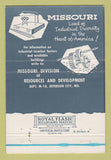 Matchbook Cover - Missouri MO Tourism Jefferson City Development 40 Strike