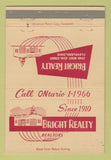 Matchbook Cover - Bright Real Estate Cleveland OH 40 Strike