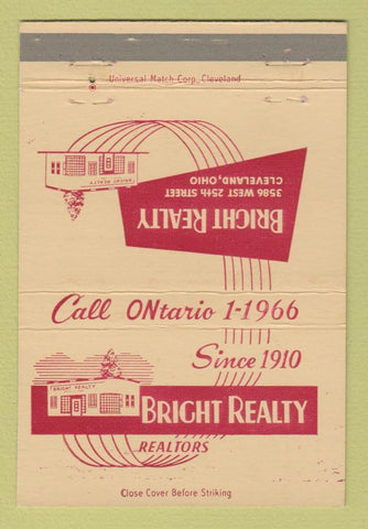 Matchbook Cover - Bright Real Estate Cleveland OH 40 Strike