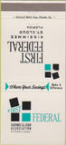 Matchbook Cover - First Federal Bank Kissimmee St Cloud FL 30 Strike