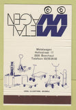 Matchbook Cover - Metal Wagen wagons Boechout Belgium 40 Strike