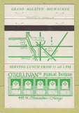 Matchbook Cover - O'Sullivan's Public House Milwaukee WI 40 Strike
