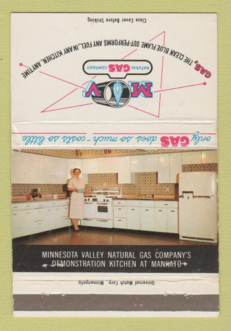 Matchbook Cover - MV Natural Gas Mankato MN WORN 40 Strike