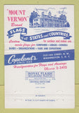 Matchbook Cover - Mount Vernon Flags Washington DC Copeland's 40 Strike