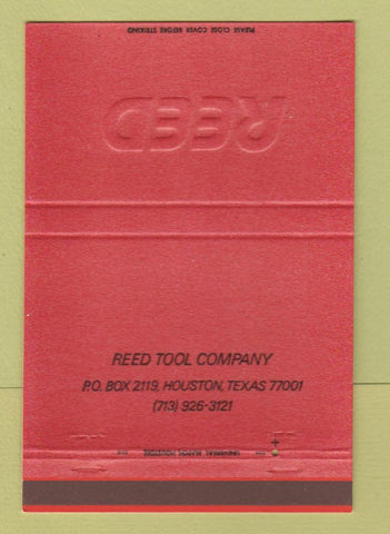 Matchbook Cover - Reed Tool Company Houston TX 40 Strike