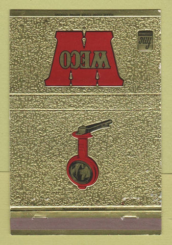 Matchbook Cover - Weco Butterfly Valves Houston TX Chiksan 40 Strike