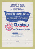 Matchbook Cover - Mefford Chemical McKesson Robbins Los Angeles CA 40 Strike