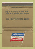 Matchbook Cover Admiral Merchants Trucking Cole Dixie St Paul MN WEAR 40 Strike