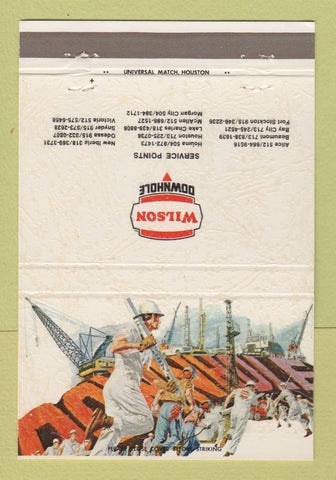 Matchbook Cover - Wilson Oil Well Supply Houma LA Houston TX 40 Strike