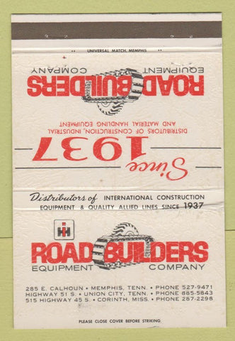 Matchbook Cover International Harvester Tractors Memphis Union City TN 40 Strike