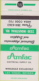 Matchbook Cover - Amfac Electrical Supply Las Vegas NV 30 Strike