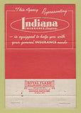 Matchbook Cover - Indiana Insurance Flack Real Estate Princeton 40 Strike