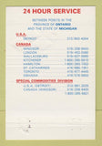 Matchbook Cover - International Carriers Trucking Detroit MI 40 Strike