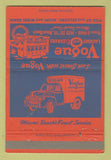 Matchbook Cover - Vogue Laundry Cleaners Miami Beach FL 40 Strike