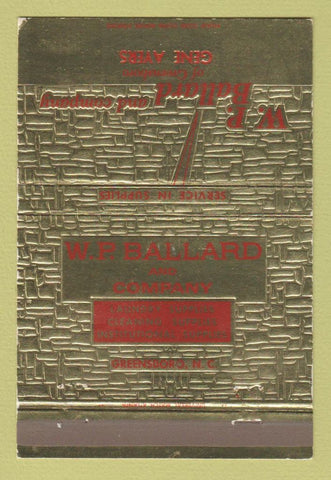 Matchbook Cover - WP Ballard Laundry Supply Greensboro NC 40 Strike