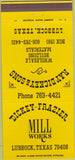 Matchbook Cover - Dickey Frazier Mill Works Lubbock TX 30 Strike