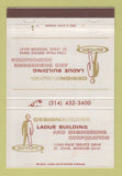 Matchbook Cover - Design Buildre Ladue St Louis MO Butler 40 Strike