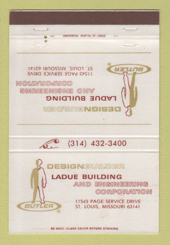 Matchbook Cover - Design Buildre Ladue St Louis MO Butler 40 Strike