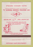 Matchbook Cover - Pitt Industrial Diamond Products North Huntingdon PA 40 Strike