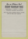 Matchbook Cover - Franklin Lumber Galt ON Lumber SAMPLE 40 Strike