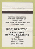 Matchbook Cover - Executive Rentals Leasing Milford CT 40 Strike