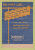 Matchbook Cover - Michigan Life Insurance Mitchell Darling Flint MI 40 Strike