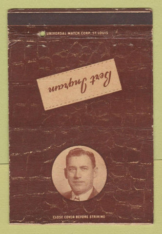 Matchbook Cover - Bert Ingram oil gas asphalt Clayton MO 40 Strike