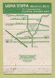 Matchbook Cover - Loma Vista Memorial Park Fullerton CA 40 Strike