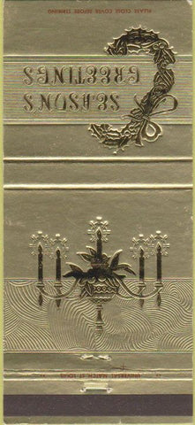 Matchbook Cover - First National Bank Nashville IL Christmas 30 Strike