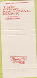 Matchbook Cover - First National Bank Nashville IL Christmas 30 Strike