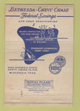 Matchbook Cover - Bethesda Chevy Chase Federal Savings MD 40 Strike