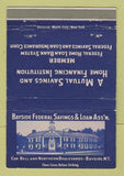Matchbook Cover - Bayside Federal Savings Loan Bayside NY 40 Strike